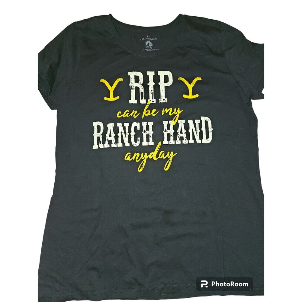 Yellowstone‎ Rip Can Be My Ranch Hand Womens Shirt XL T Short Sleeve Black